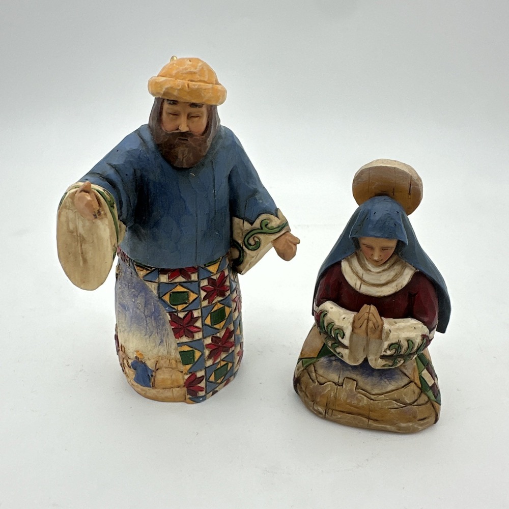 Jim‎ Shore Holy Family Ornaments Retired 2004 Joseph Mary Nativity Replacement
